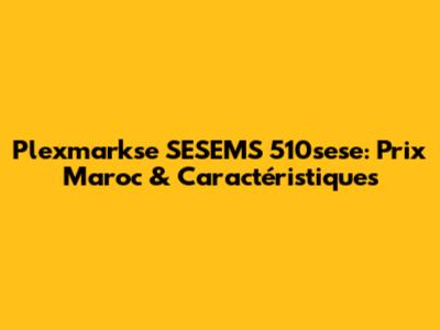 Plexmarkse SESEMS 510sese: Prix Maroc & Caractéristiques