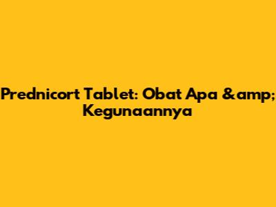 Prednicort Tablet: Obat Apa &amp; Kegunaannya