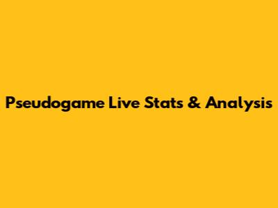 Pseudogame Live Stats & Analysis