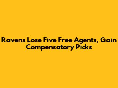 Ravens Lose Five Free Agents, Gain Compensatory Picks