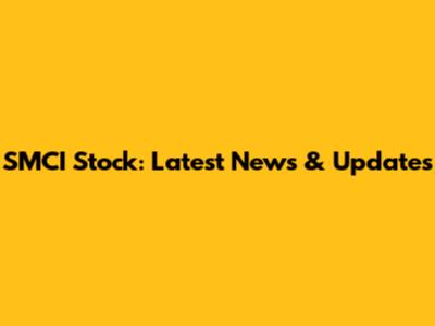 SMCI Stock: Latest News & Updates