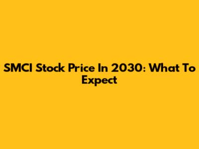 SMCI Stock Price In 2030: What To Expect