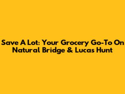 Save A Lot: Your Grocery Go-To On Natural Bridge & Lucas Hunt