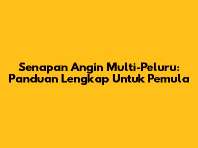 Senapan Angin Multi-Peluru: Panduan Lengkap Untuk Pemula
