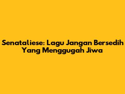 Senataliese: Lagu "Jangan Bersedih" Yang Menggugah Jiwa