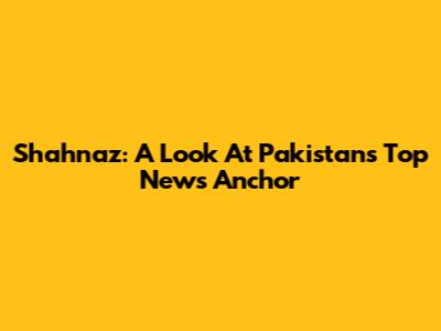 Shahnaz: A Look At Pakistan's Top News Anchor