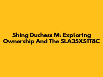 Shing Duchess M: Exploring Ownership And The SLA35XS1T8C