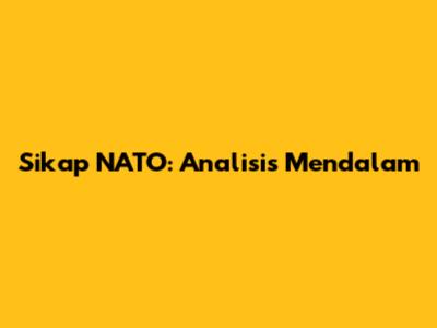 Sikap NATO: Analisis Mendalam