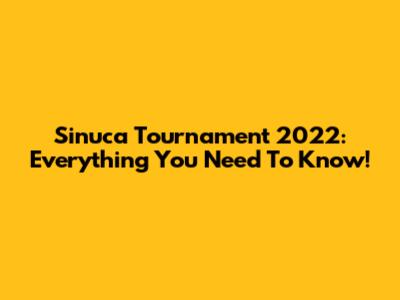 Sinuca Tournament 2022: Everything You Need To Know!