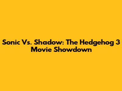 Sonic Vs. Shadow: The Hedgehog 3 Movie Showdown