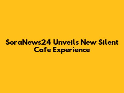 SoraNews24 Unveils New Silent Cafe Experience