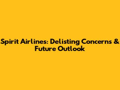 Spirit Airlines: Delisting Concerns & Future Outlook