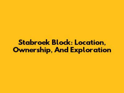 Stabroek Block: Location, Ownership, And Exploration
