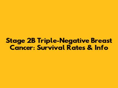 Stage 2B Triple-Negative Breast Cancer: Survival Rates & Info