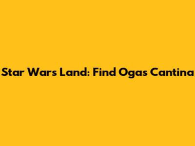 Star Wars Land: Find Oga's Cantina