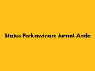 Status Perkawinan: Jurnal Anda