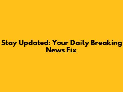 Stay Updated: Your Daily Breaking News Fix