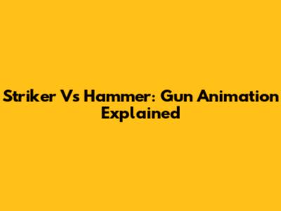 Striker Vs Hammer: Gun Animation Explained
