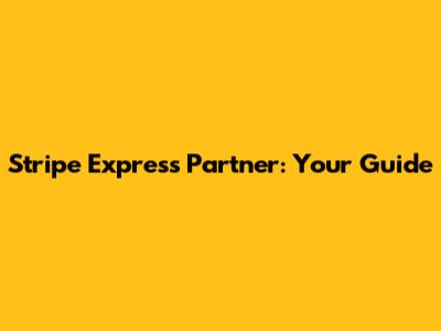 Stripe Express Partner: Your Guide