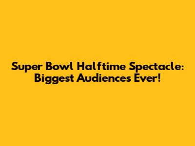 Super Bowl Halftime Spectacle: Biggest Audiences Ever!