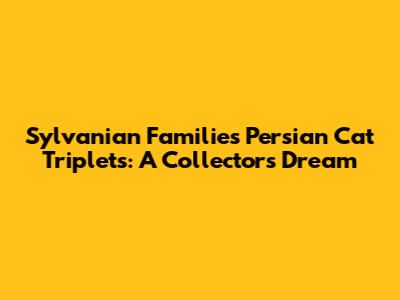 Sylvanian Families Persian Cat Triplets: A Collector's Dream