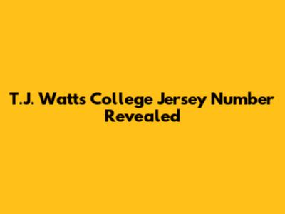 T.J. Watt's College Jersey Number Revealed