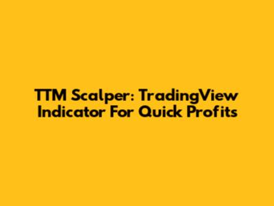 TTM Scalper: TradingView Indicator For Quick Profits