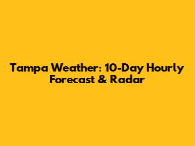 Tampa Weather: 10-Day Hourly Forecast & Radar