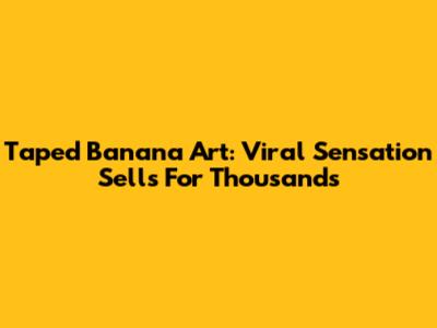 Taped Banana Art: Viral Sensation Sells For Thousands