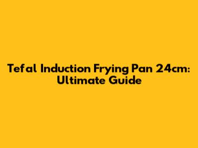 Tefal Induction Frying Pan 24cm: Ultimate Guide