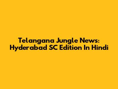 Telangana Jungle News: Hyderabad SC Edition In Hindi