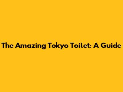 The Amazing Tokyo Toilet: A Guide