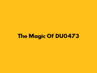 The Magic Of DU0473