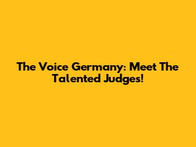 The Voice Germany: Meet The Talented Judges!
