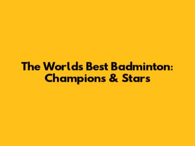 The World's Best Badminton: Champions & Stars