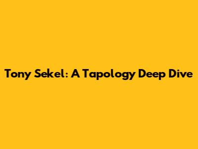 Tony Sekel: A Tapology Deep Dive