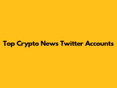 Top Crypto News Twitter Accounts