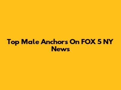 Top Male Anchors On FOX 5 NY News