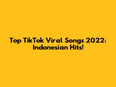 Top TikTok Viral Songs 2022: Indonesian Hits!