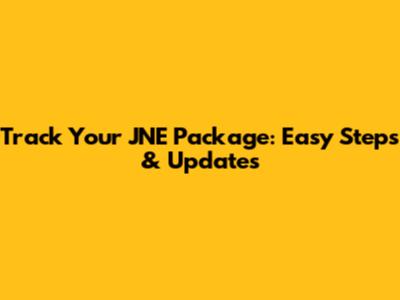 Track Your JNE Package: Easy Steps & Updates