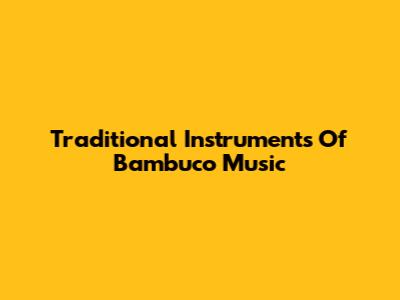 Traditional Instruments Of Bambuco Music