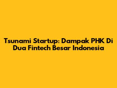 Tsunami Startup: Dampak PHK Di Dua Fintech Besar Indonesia