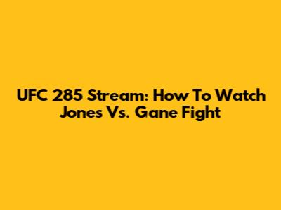 UFC 285 Stream: How To Watch Jones Vs. Gane Fight