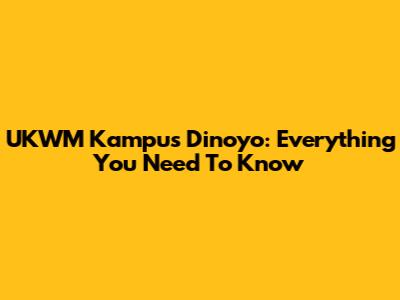 UKWM Kampus Dinoyo: Everything You Need To Know