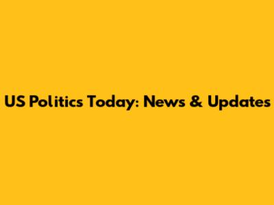 US Politics Today: News & Updates