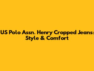 US Polo Assn. Henry Cropped Jeans: Style & Comfort