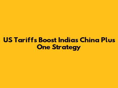 US Tariffs Boost India's 'China Plus One' Strategy
