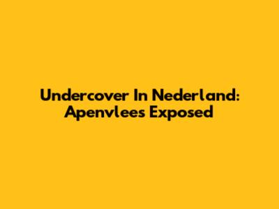 Undercover In Nederland: Apenvlees Exposed