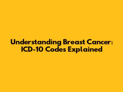 Understanding Breast Cancer: ICD-10 Codes Explained