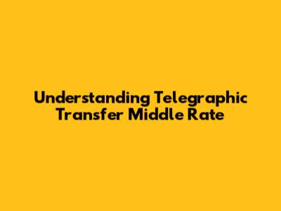 Understanding Telegraphic Transfer Middle Rate